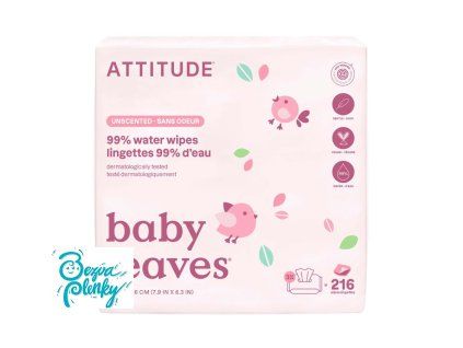 ATTITUDE Vlhčené ubrousky bez vůně 3x72ks Ekologické a Hypoalergenní